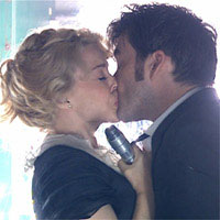 Kylie kissing Doctor Who