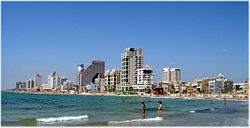 Tel Aviv beachfront skyline