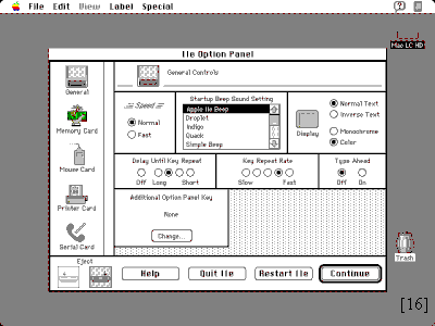 IIe Emulator control panel