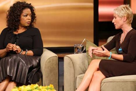Sarah Symonds on the Oprah Winfrey Show promoting her book 'Having An Affair? A Handbook For The Other Woman'