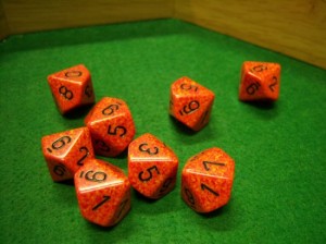 Speckled Fire Dice
