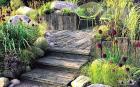 Ways to update garden paving: Timber-look concrete sleepers
