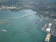 Aerial harbor photo