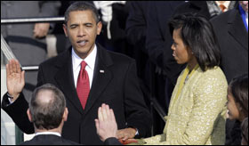 BIG DAY: Obama is sworn in