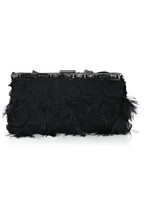 Valentino Glam rose and feather clutch