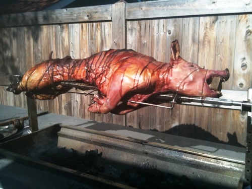quebec food - pig roast
