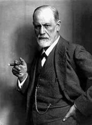 Sigmund Freud (1856-1939) med cigarr.