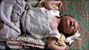 Samina, a baby born during the floods in Pakistan
