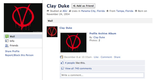 Clay Duke Facebook Page 