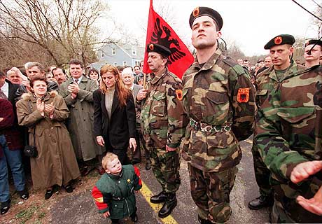 Albanian American guerilla soldiers for Kosovo