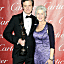 Actor Colin Firth, winner of the Desert Palm Achievement Actor Award, poses with Dame Helen Mirren backstage at the 22nd Annual Palm Springs International Film Festival Awards Gala at the Palm Springs Convention Center on January 8, 2011 in Palm Springs, California. (Photo by Michael Buckner/Getty Images For PSFF)