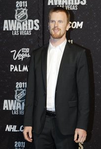 Vancouver Canucks Daniel Sedin is photographed on the red carpet...