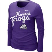 Nike Texas Christian Horned Frogs Ladies Angler Tri-Blend Long Sleeve T-Shirt - Purple 