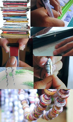 Three esay steps to make paper beads