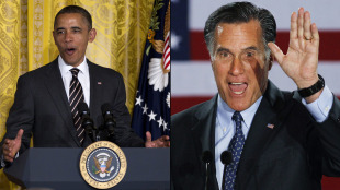 Barack Obama and Mitt Romney.