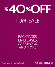 Up to 40% Off Tumi