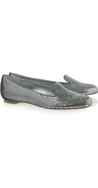 Alexander McQueen Sequined leather loafers