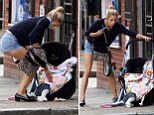 Soon to be Mrs Cohen - Peaches Geldof was spotted out with baby Astala 