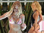 Leo's a lucky man! DiCaprio's 'Angel' Erin Heatherton shows off her heavenly curves as she models an array of swimsuits 