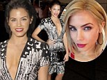 Taking the plunge! Jenna Dewan displays plenty of decolletage in a revealing dress as she goes back to her brunette roots following blonde phase