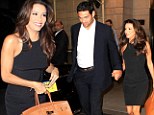 It's official! Eva Longoria and Mark Sanchez hold hands during first public appearance since admitting they are dating
