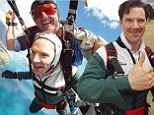 'I want to do it again': Benedict Cumberbatch shows off his daredevil side with thrilling skydive