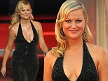 Taking the plunge: Amy Poehler wore a daring Stella McCartney gown to the Emmy Awards in LA on Sunday 