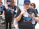 Jonah Hill looked larger as he was spotted in New York City