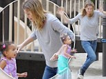 Her little sunshine! Grey's Anatomy star Ellen Pompeo's day is brightens up her day by taking daughter to the park 