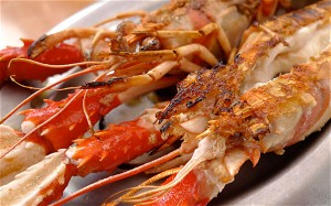 Grilled crayfish, or langoustines, fresh from the clean Atlantic waters, are found on menus in tapas bars and restaurants