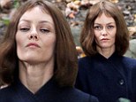 She's still got it: Vanessa Paradis shows off THOSE cheekbones as she gets into character on the set of her new film