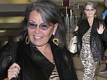 60 looks good on you! Roseanne Barr cuts a slimmer figure in tiger stripes at LAX