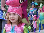 Magical Halloween: Alyson Hannigan and her husband Alexis Denisof took their daughters trick or treating and all went as seahorses