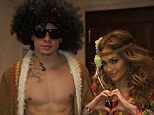 Peace & Love: Jennifer Lopez and boyfriend Casper Smart don matching hippie costumes as they celebrate Halloween in Germany