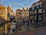 Photo: Bikes in front of Amsterdam canal