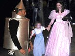 Wizard family: Ben Affleck went trick or treating with his family at the Malibu Colony beach houses on Wednesday