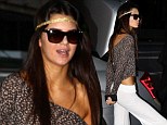 Bohemian beauty: Kendall Jenner displays her teeny tiny waist in a cropped top and flares ahead of morning TV appearance 