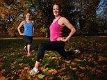 Active: Mail on Sunday reporters Helen Loveless, right, and Vicki Owen try out the new Zagorra sports wear which improves body temperature