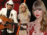 'They're Never Ever Getting Back Together': Taylor Swift subject of ridicule as Carrie Underwood and Brad Paisley joke about Connor Kennedy split at CMAs