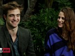 Happy and relaxed: Robert Pattinson and Kristen Stewart laughed and joked their way through what could have been an awkward first televised interview on MTV News on Thursday since the affair scandal
