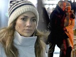 A lovers stroll: Jennifer Lopez and Casper Smart go on a romantic evening walk as tour takes them to Copenhagen
