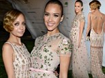 March of the magnificent moms: Jessica Alba and Nicole Richie are beaded beauties as they lead celebrity mothers at gala