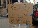 Medical care: Dr Dave Ores posted on his tumblr, 'I'm open today if I can help anyone. Until 6pm Spread the word. Thanks. 189 east 2nd street btw A and B'