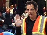 Ben Stiller doles out pancakes at New York shelter... as Alec Baldwin comforts students left homeless by Superstorm Sandy