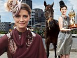 What a fascinating day out! Mischa Barton wows in TWO stunning hats as she horses around at the Melbourne Cup