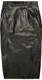 Rick Owens Leather midi-length skirt