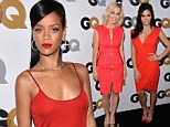 Seeing red: Rihanna, Jennie Garth and Jenna Dewan looks ravishing in ruby at the GQ Men Of The Year Awards
