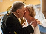 Enduring love: Emilie Danielson and Terry Britton, from Santa Ana, California, who dated in college, but spent the next 52 years apart, finally tied the knot this weekend 