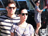 Katy Perry and John Mayer take their romance on the road as they dine alfresco after travelling to picturesque coastal town