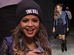 From AM to PM: Christina Milian steps out in leather and denim as she attends basketball game before heading to the club
